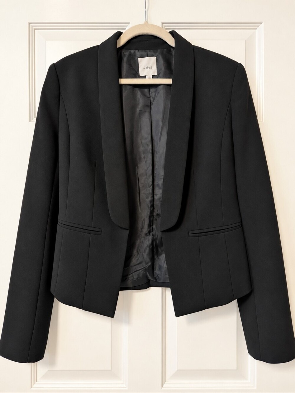 Halogen Open Front Black Women's Blazer